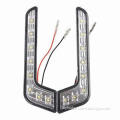 Universal White 8 Pieces of LED Daytime Running Lights for Cars (Black), 12V DC Rated Voltage